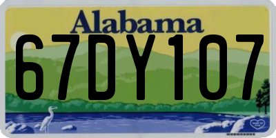 AL license plate 67DY107