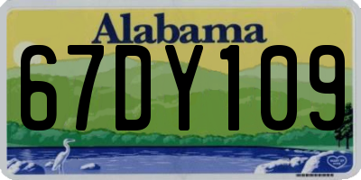 AL license plate 67DY109