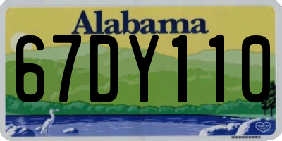 AL license plate 67DY110