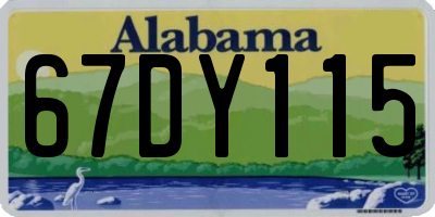 AL license plate 67DY115