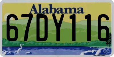 AL license plate 67DY116