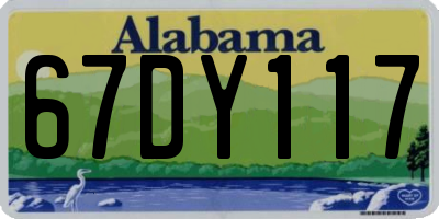 AL license plate 67DY117