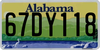 AL license plate 67DY118