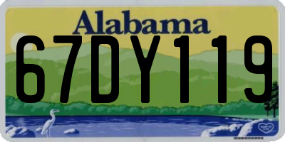 AL license plate 67DY119