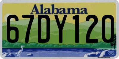 AL license plate 67DY120