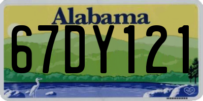 AL license plate 67DY121