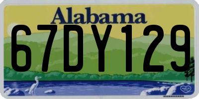 AL license plate 67DY129