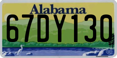 AL license plate 67DY130