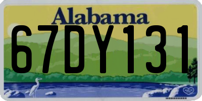 AL license plate 67DY131