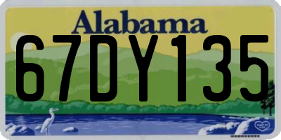 AL license plate 67DY135