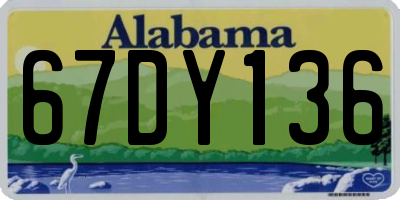 AL license plate 67DY136