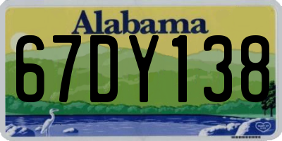 AL license plate 67DY138