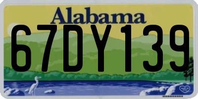 AL license plate 67DY139