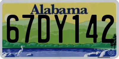 AL license plate 67DY142