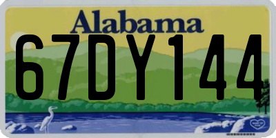 AL license plate 67DY144