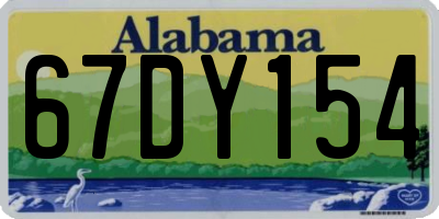 AL license plate 67DY154