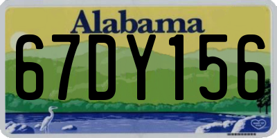 AL license plate 67DY156