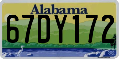 AL license plate 67DY172