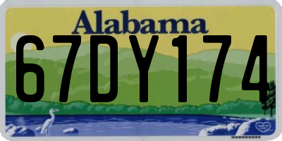 AL license plate 67DY174