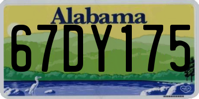 AL license plate 67DY175