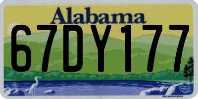 AL license plate 67DY177