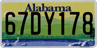 AL license plate 67DY178