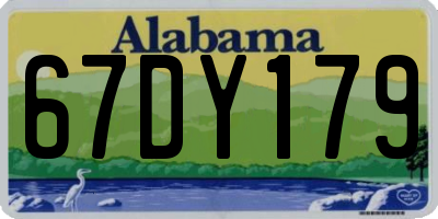 AL license plate 67DY179