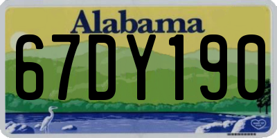 AL license plate 67DY190