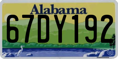 AL license plate 67DY192