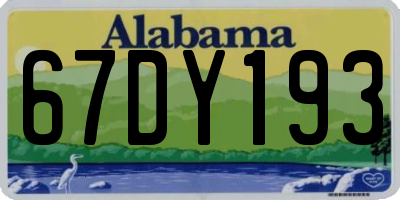 AL license plate 67DY193