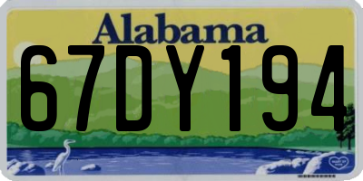 AL license plate 67DY194