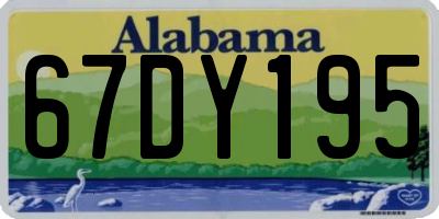 AL license plate 67DY195