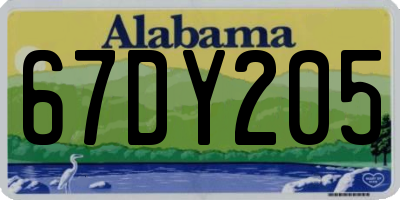 AL license plate 67DY205