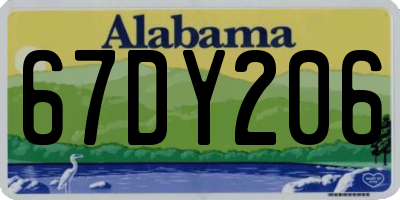 AL license plate 67DY206