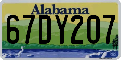 AL license plate 67DY207