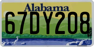 AL license plate 67DY208