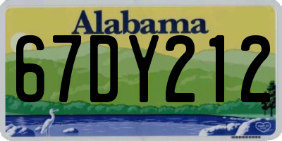 AL license plate 67DY212