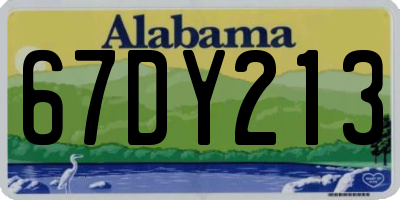 AL license plate 67DY213