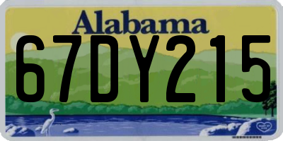 AL license plate 67DY215