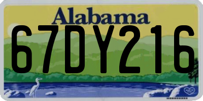 AL license plate 67DY216