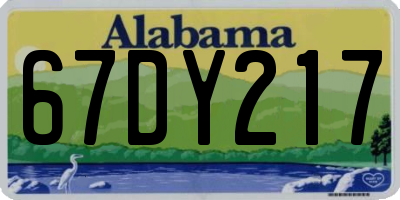 AL license plate 67DY217