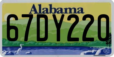 AL license plate 67DY220