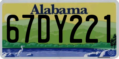 AL license plate 67DY221