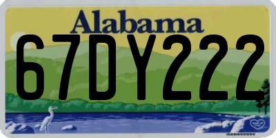 AL license plate 67DY222