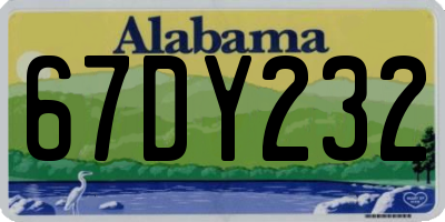 AL license plate 67DY232