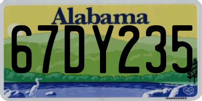 AL license plate 67DY235