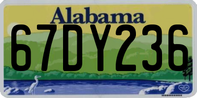 AL license plate 67DY236