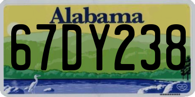 AL license plate 67DY238