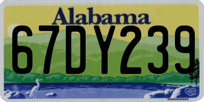 AL license plate 67DY239