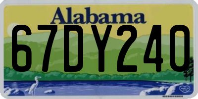 AL license plate 67DY240